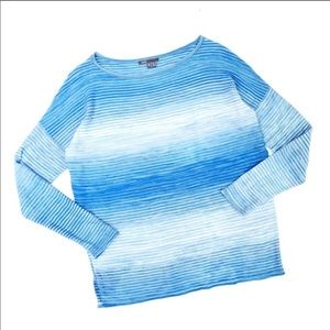 Vince Blue White Ombré Dolman Top, XS